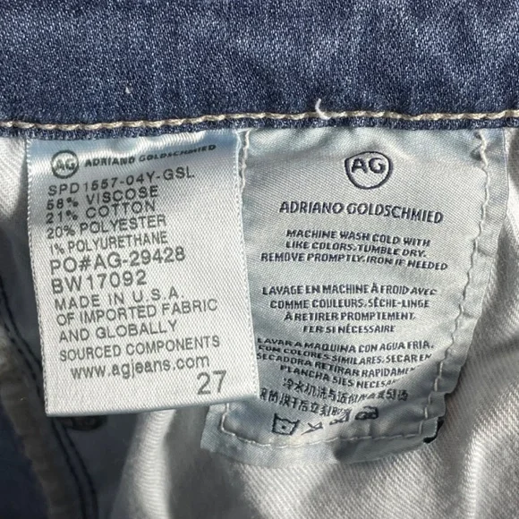 Adriano Goldschmied Jeans Womens 27 blue denim prima crop skinny designer casual - Picture 6 of 9